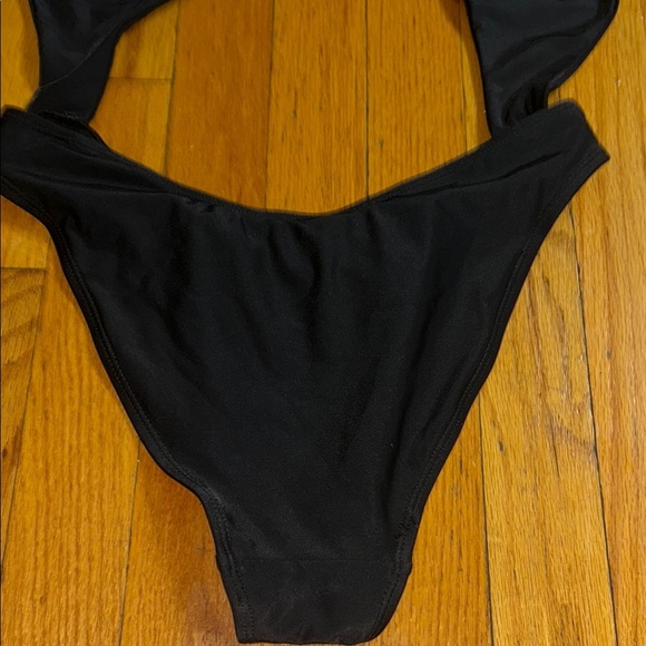 Betty Jade Modern Black Cutout One Piece Swimsuit - Picture 7 of 8
